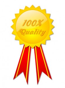 "100% Quality" badge