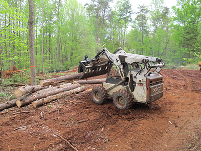 6 – skid moving logs